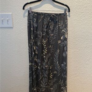 Clio Charcoal Floral Maxi Skirt